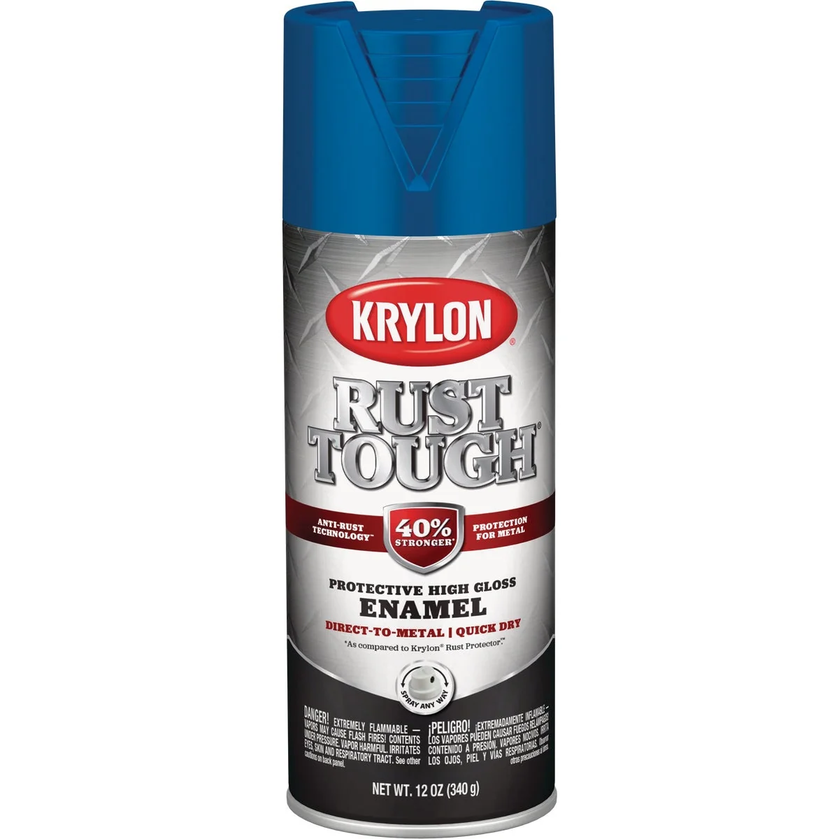 Genuine Krylon Rust Protector 12 Oz. Gloss Alkyd Enamel Spray Paint Blue Classic