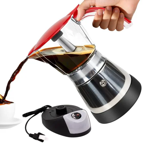 First-Class Electric Plastic Clear Moka Pot 3 Original Design