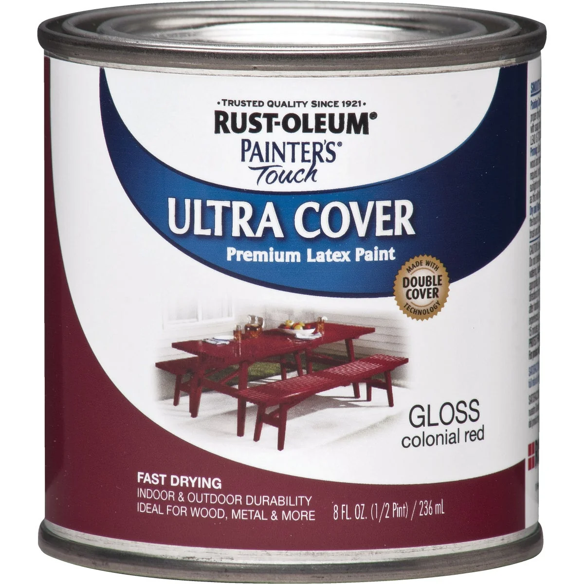 Classic Rust-Oleum Painter’s Touch 2X Ultra Cover Premium Latex Paint Colonial Red 1 2 Pt. Stylish