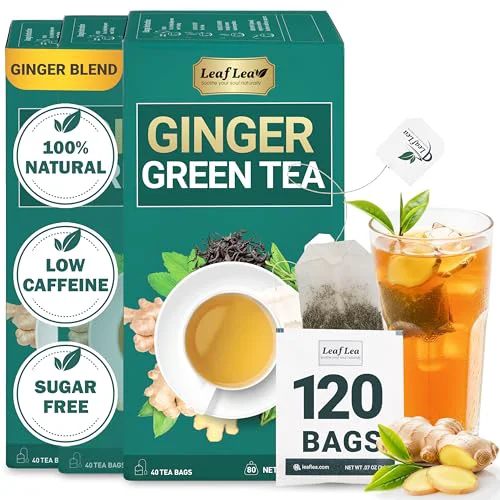 Innovative Green Tea Bags With Ginger 120 Count Minimalist