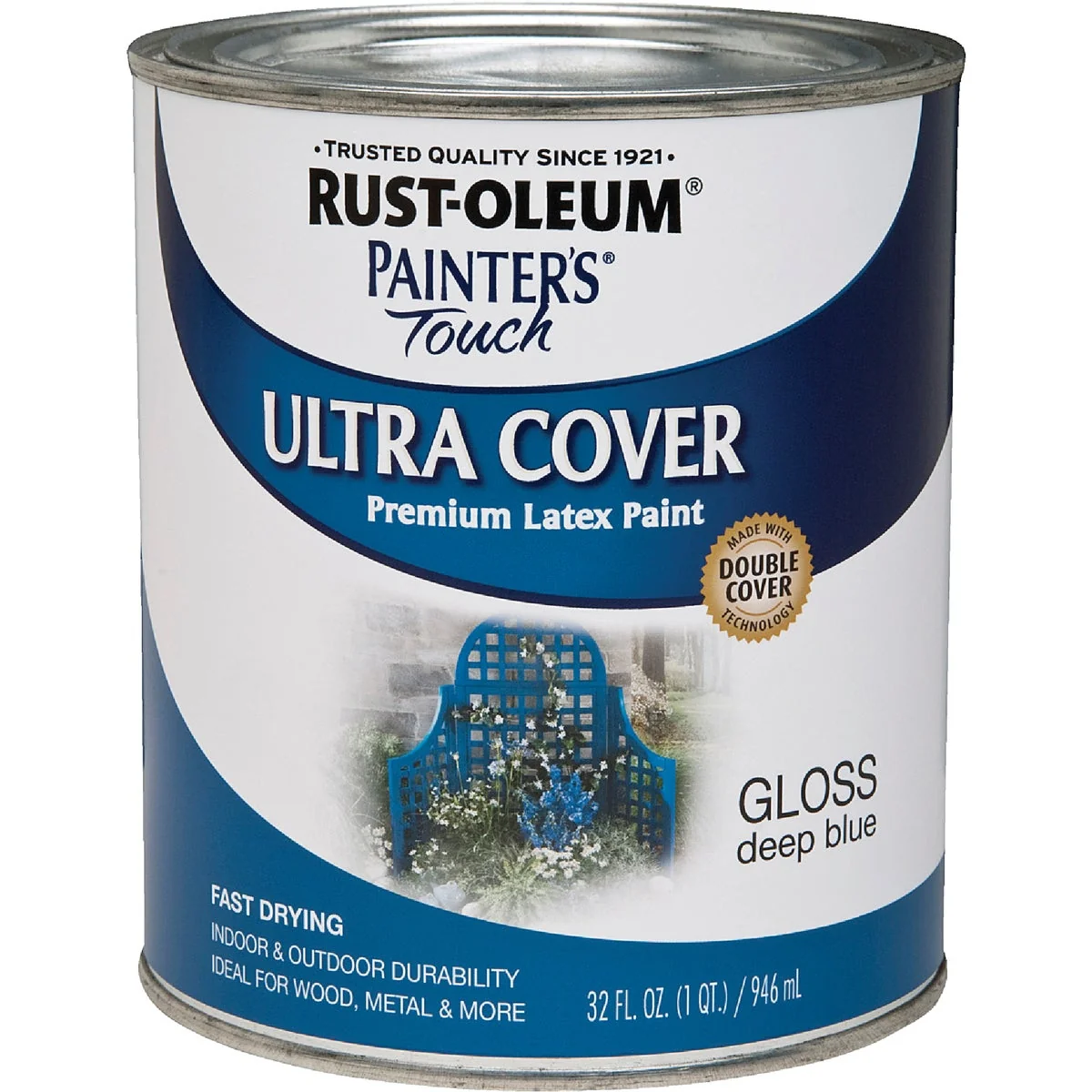Exceptional Rust-Oleum Painter’s Touch 2X Ultra Cover Premium Latex Paint Deep Blue 1 Qt. Original