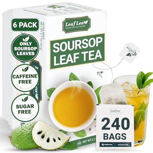 Top-Quality Soursop Leaf Tea Bags 240 Count Long-Lasting
