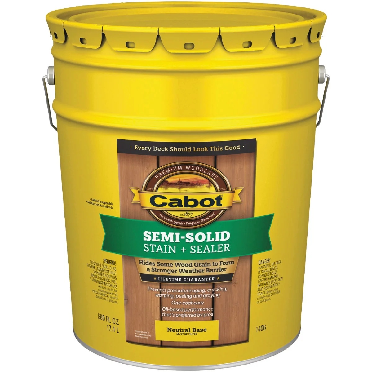 Practical Cabot Semi-Solid Deck Siding Stain Neutral 5 Gal. Versatile