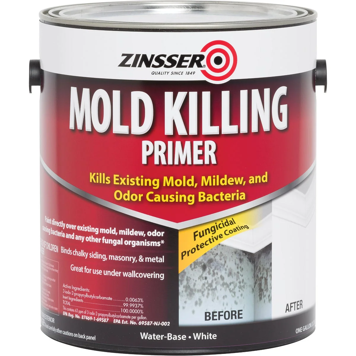 Sophisticated Zinsser Mold Killing Interior Exterior Primer White 1 Gal. Sustainable