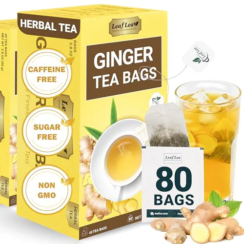 Safe Ginger Root Tea Bags 80 Count Recyclable