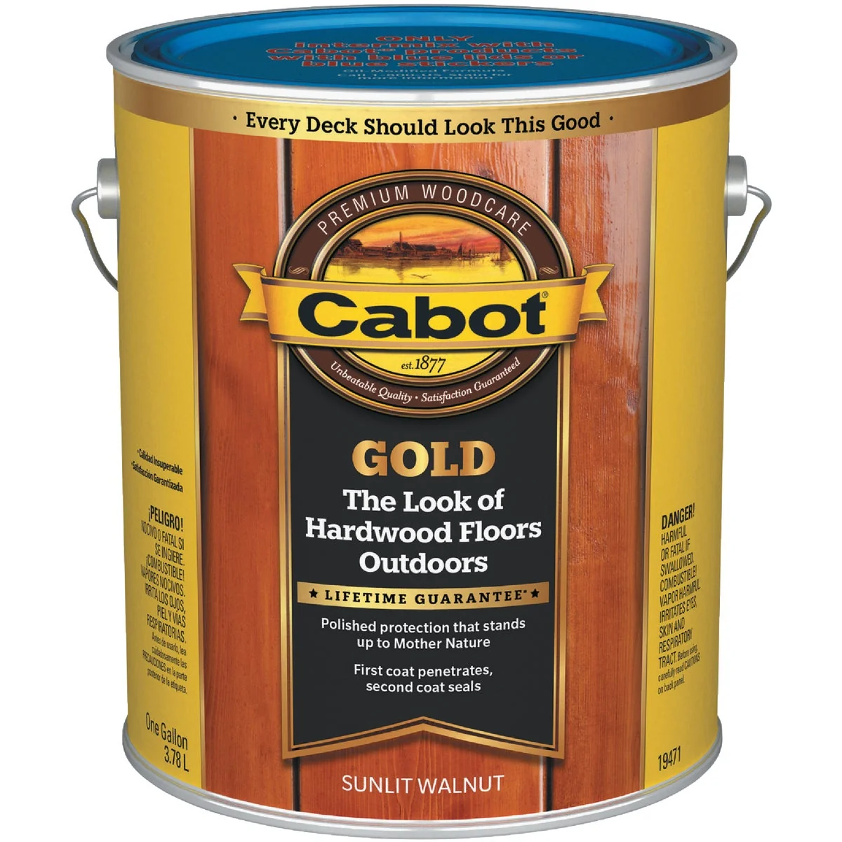 Luxury Cabot Gold Low VOC Exterior Stain Sunlit Walnut 1 Gal. Secure
