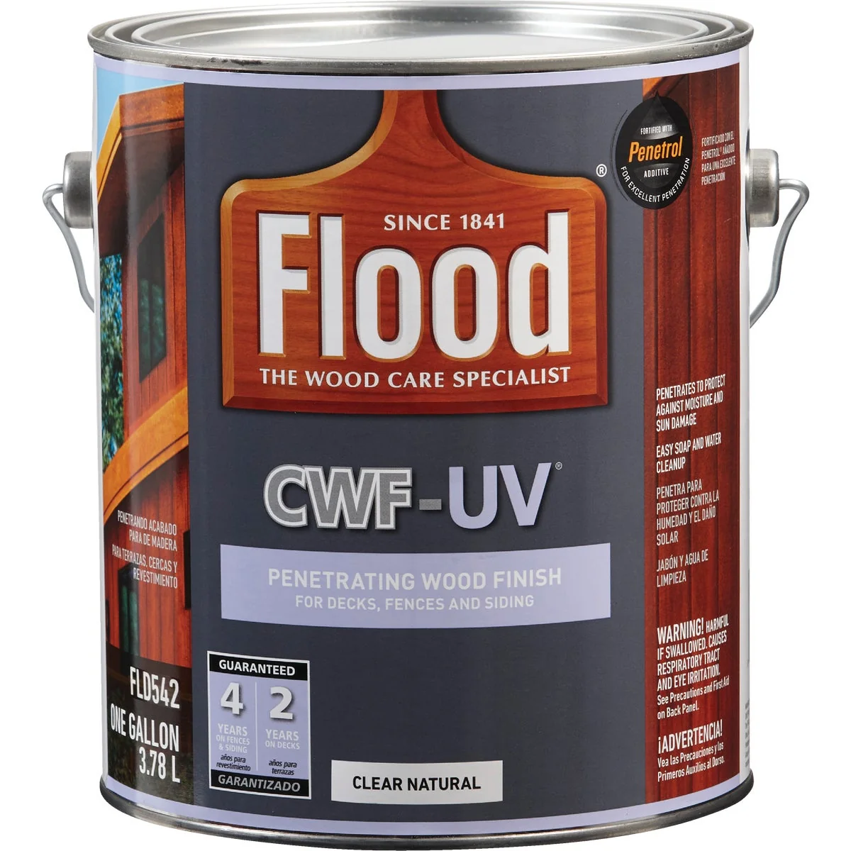 Relaxed Flood CWF-UV Oil-Modified Fence Deck and Siding Wood Finish Natural 1 Gal. Professional