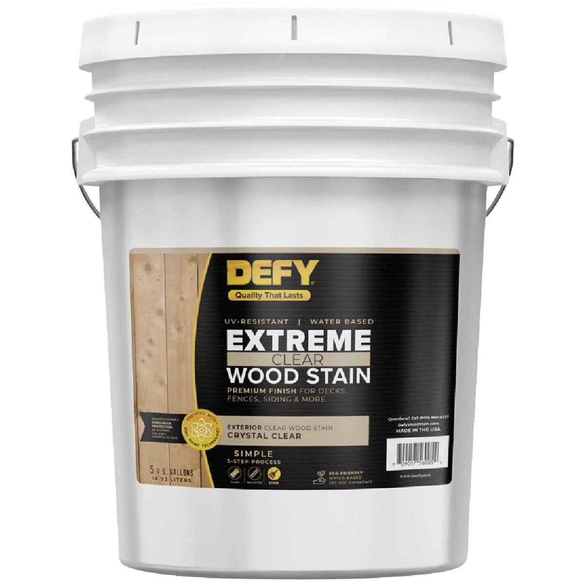 Prestigious DEFY Extreme Transparent Exterior Wood Stain Crystal Clear 5 Gal. Comfortable