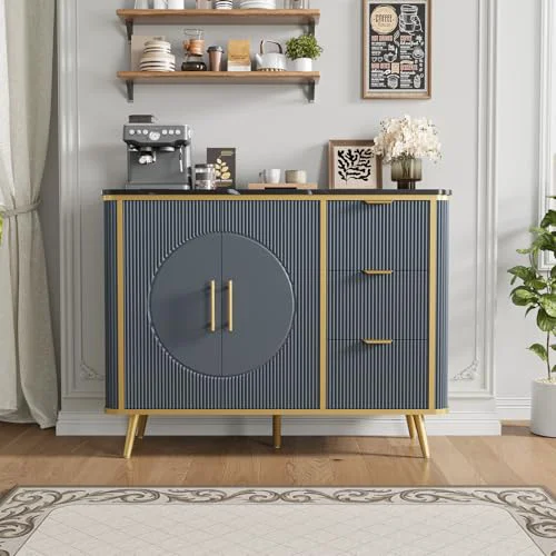 Detailed 47.3 Modern Buffet Cabinet with Storage Easy-to-Use