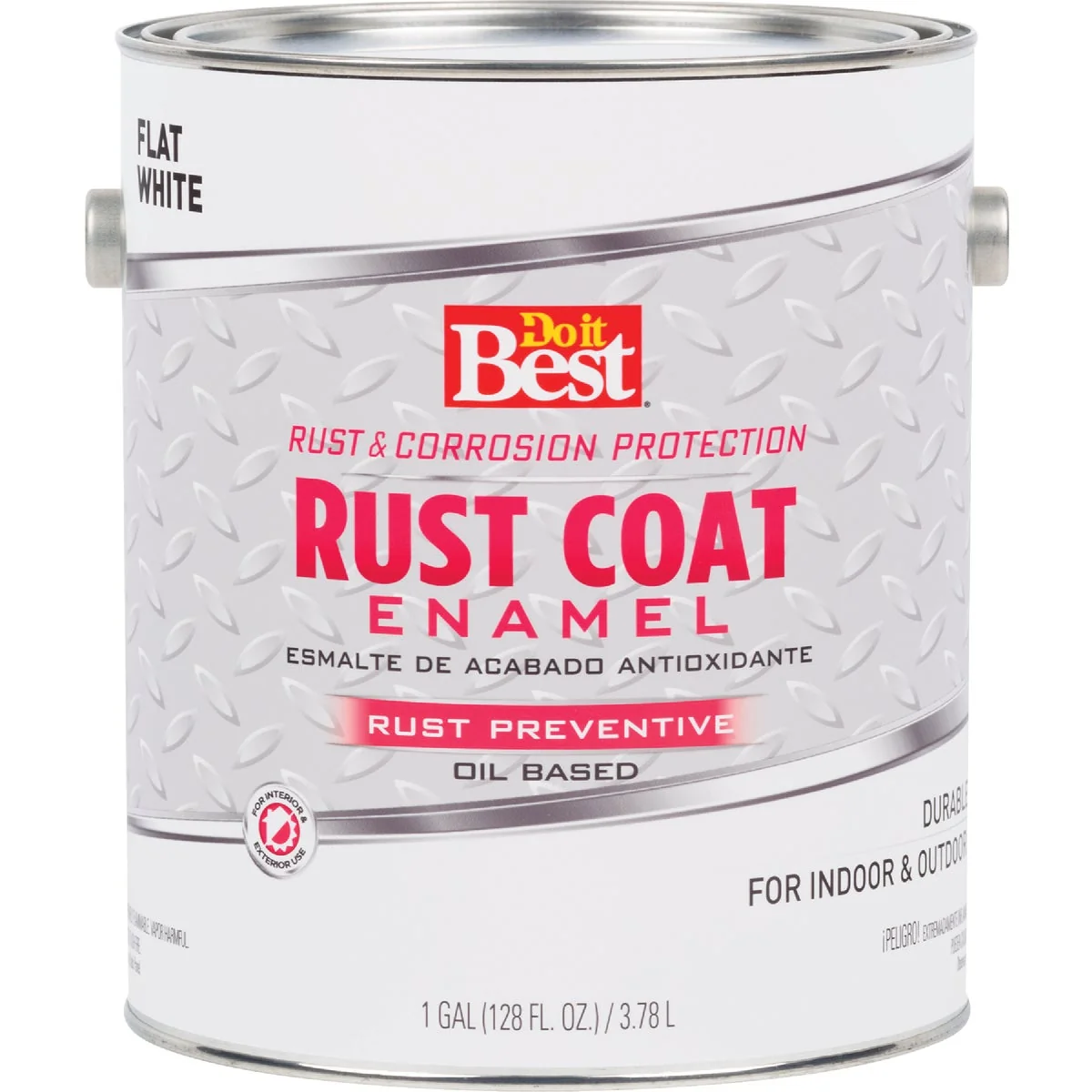 Versatile Do it Rust Coat Oil-Based Flat Enamel White 1 Gal. Authentic
