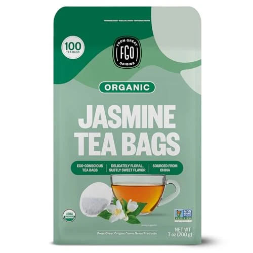 Elegant Organic Jasmine Green Tea 100 Count Comfortable