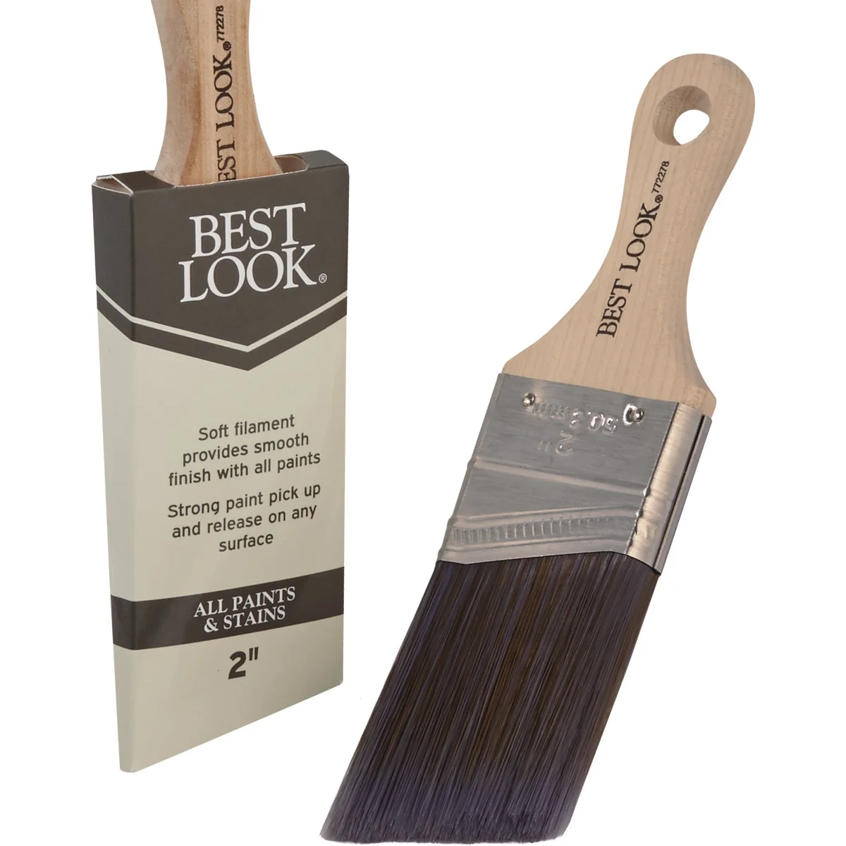 Fine Crafted Look 2 In. Angle Sash Short Handle Paint Brush Powerful