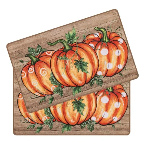 Eco-Friendly Fall Dish Drying Mat 2 Pack 12×19 Inch 2 Count Excellent