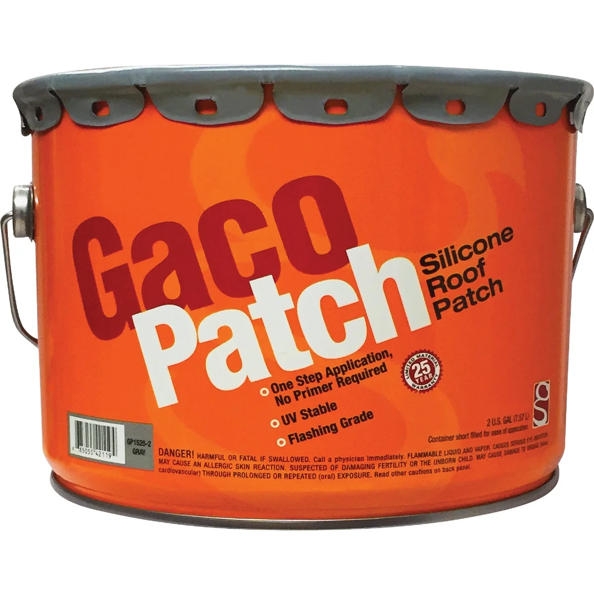 Top-Quality GacoPatch 2 Gal. Gray Silicone Roof Patch Refined
