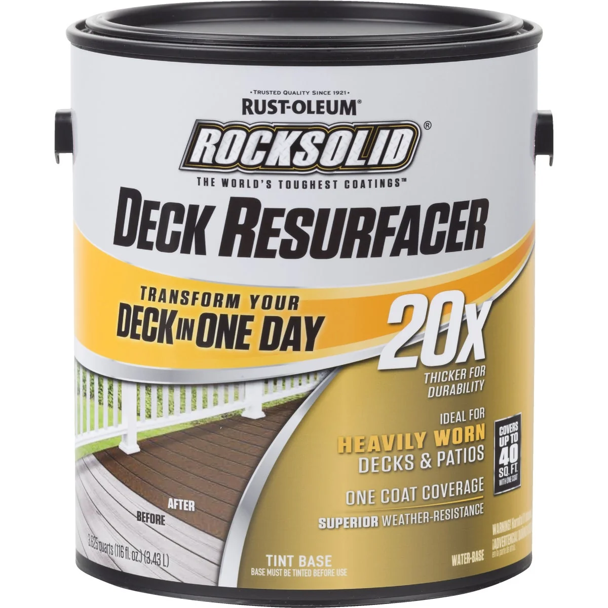 Original Rust-Oleum RockSolid Tint Base Deck Resurfacer 1Gal. Prestigious