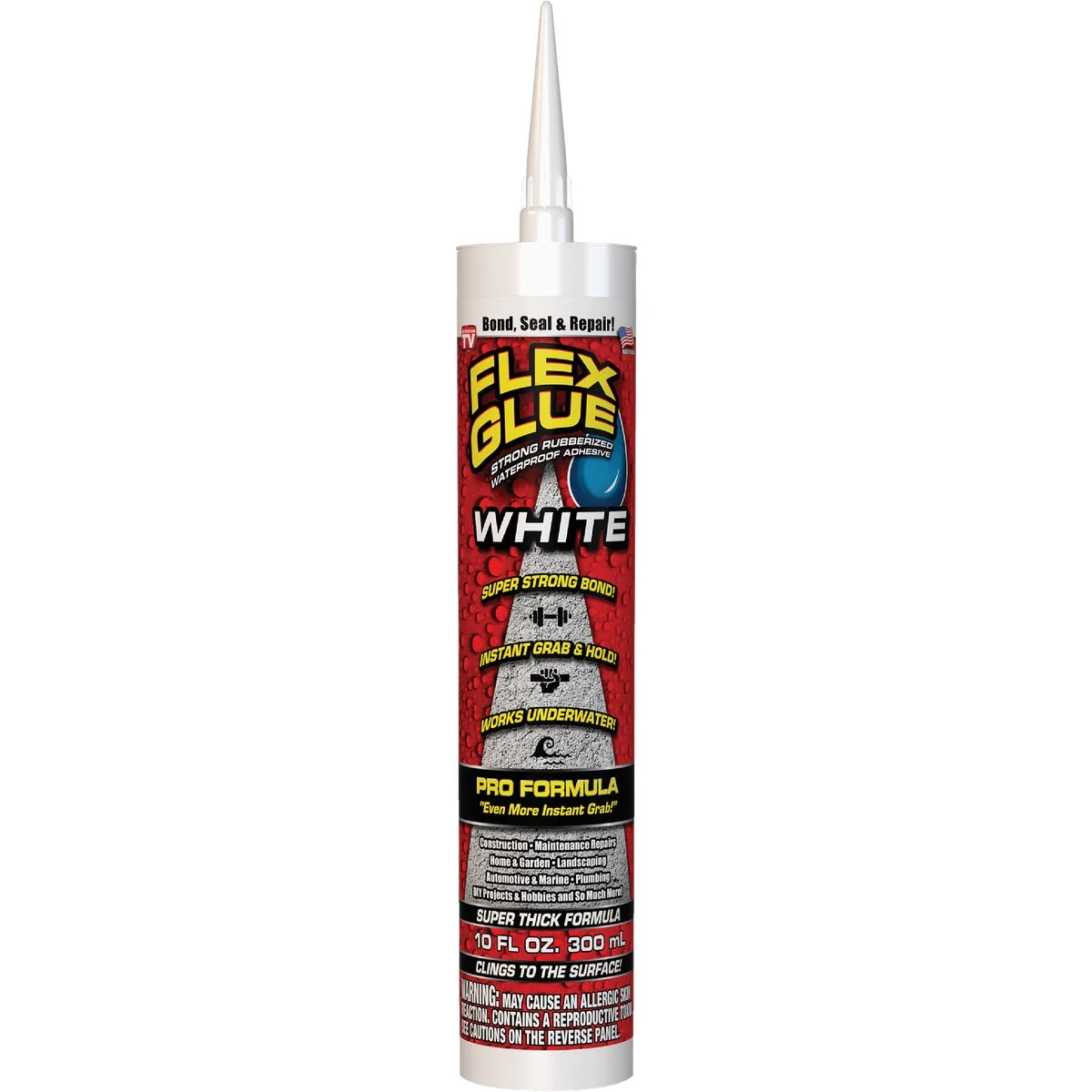 Stylish Flex Glue Pro Formula 10 Oz. White Multi-Purpose Adhesive Healthy