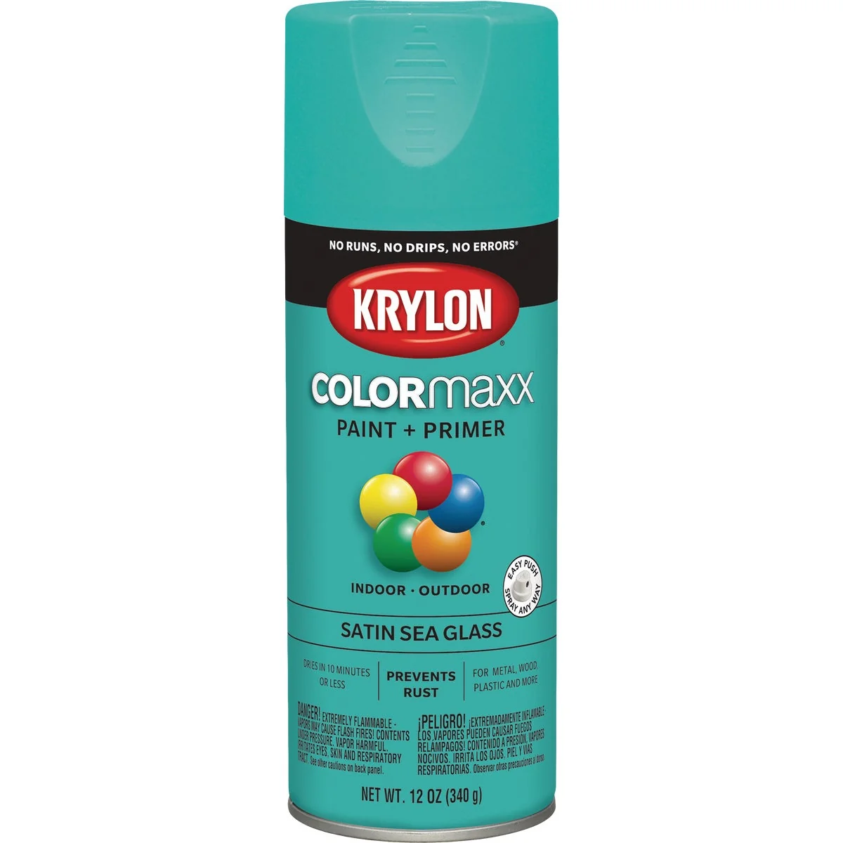 Relaxed Krylon Colormaxx Satin Spray Paint Primer Sea Glass Next-Generation