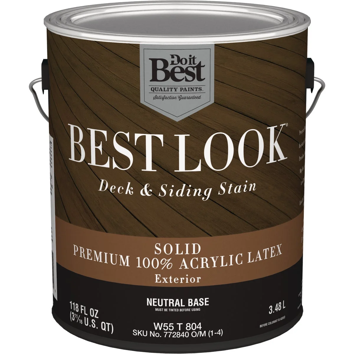 Optimized Look Solid Deck Siding Exterior Stain Neutral Base 1 Gal. Casual