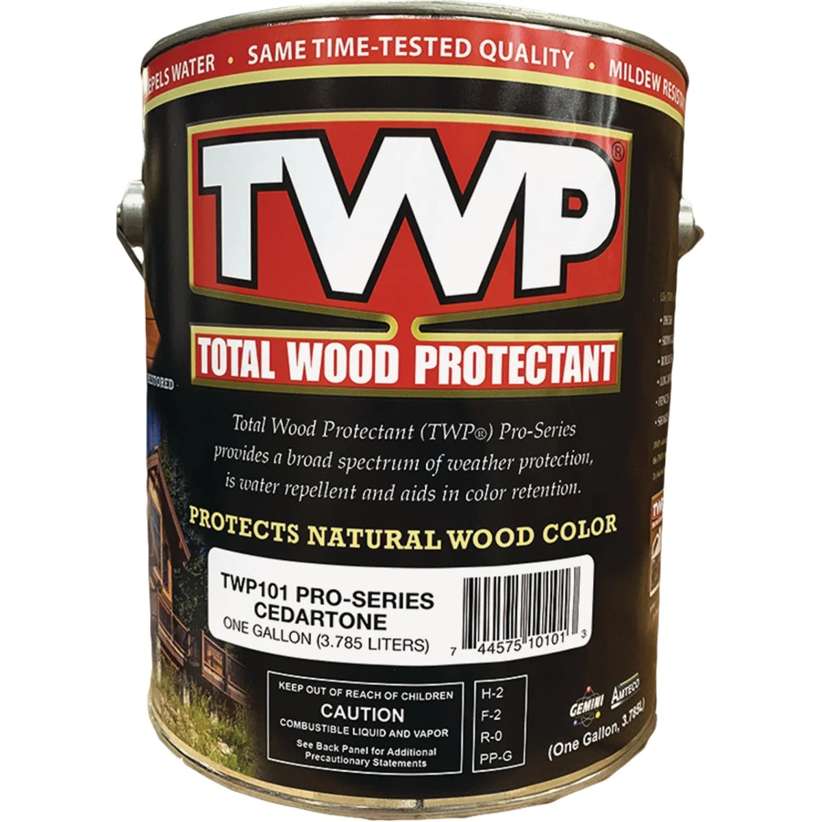Sustainable TWP100 Pro Series Semi-Transparent Wood Protectant Deck Stain Cedartone 1 Gal. High-Quality