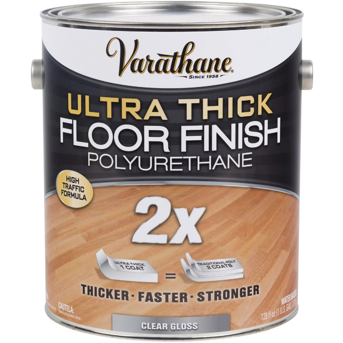 Carefully Designed Varathane 1 Gal. Ultra Thick Clear Gloss Polyurethane Floor Finish Innovative