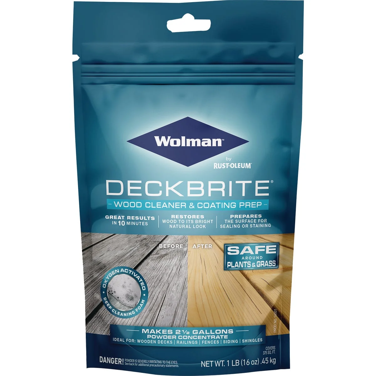 High-Grade Wolman DeckBrite 1 Lb. Wood Cleaner Coating Prep Smooth