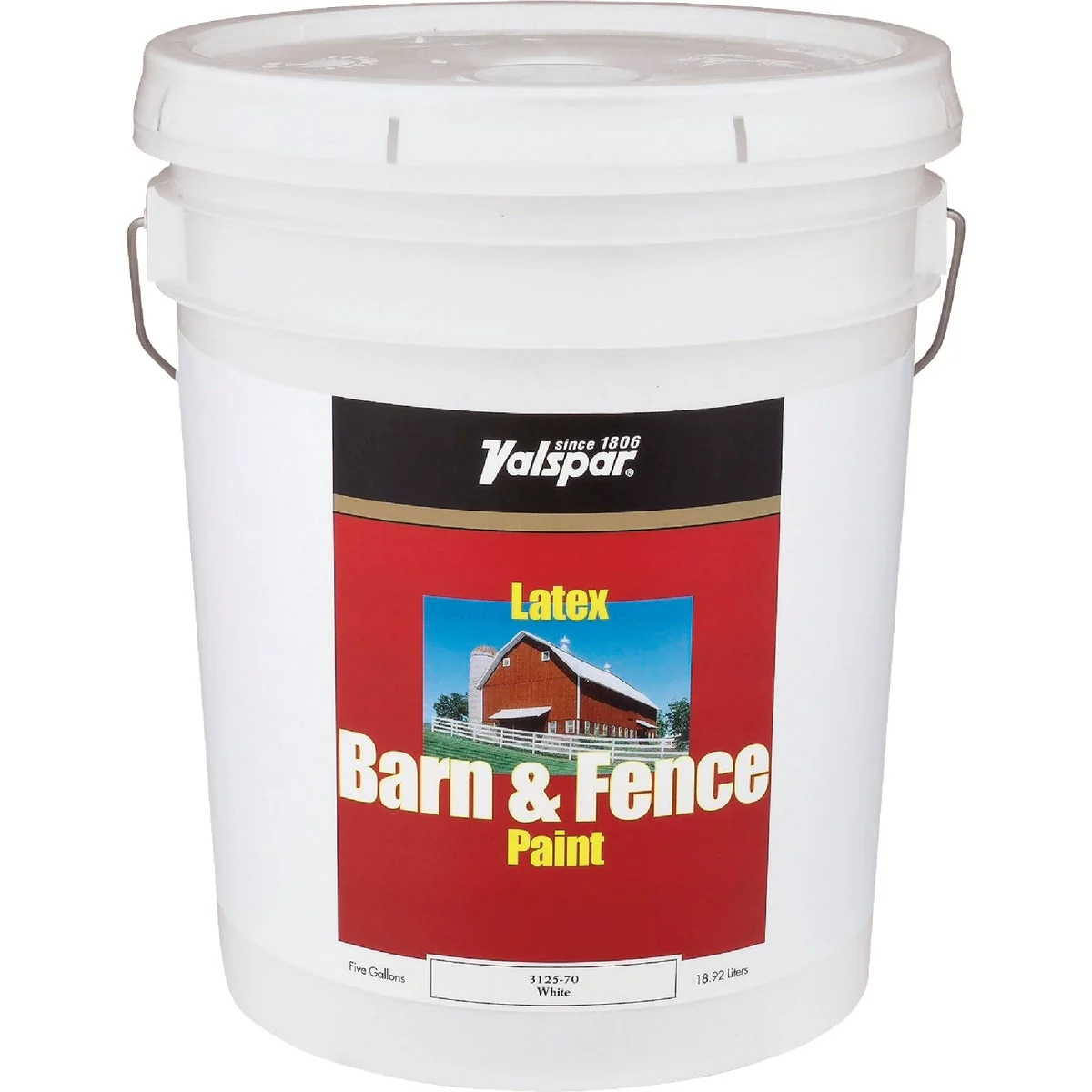 Trendy Valspar Latex Paint Primer In One Flat Barn Fence Paint White 5 Gal. Optimized
