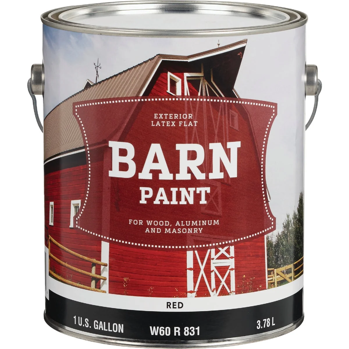 Environmentally Friendly Do it Latex Flat Exterior Barn Paint Red 1 Gal. Lightweight