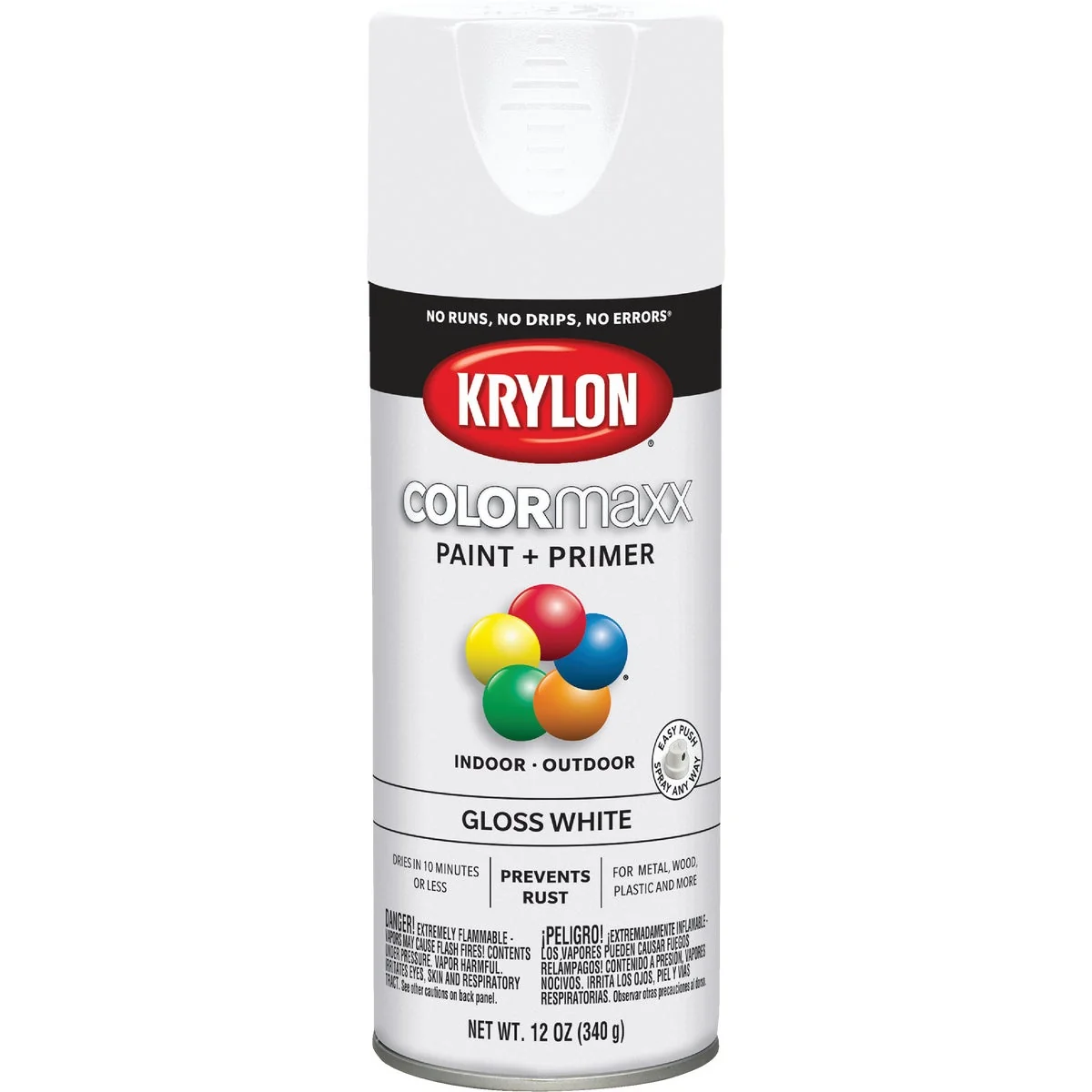 Soft Krylon ColorMaxx 12 Oz. Gloss Spray Paint White Outstanding