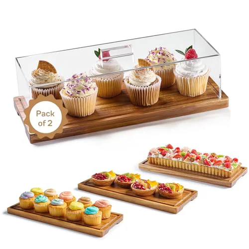 Exclusive Cake Display with Lid 2 Count Smooth