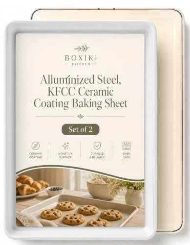 Top-Quality Ceramic Baking Sheet Half Size 17 x11 2 Count Convenient