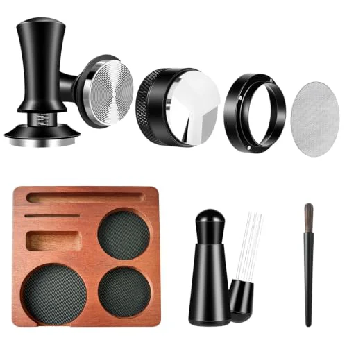Fashionable 7 Pcs 58mm Espresso Tamper Tools Accessories Kit for Coffee WDT Tool Set User-Friendly