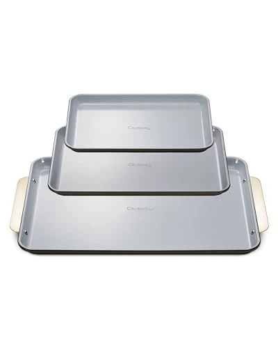 Organic Non Stick Ceramic Baking Sheet Trio 3 Count Premium Material
