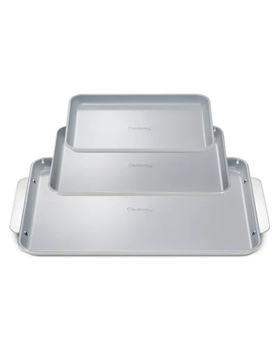 Organic Non Stick Ceramic Baking Sheet Trio 3 Count Practical