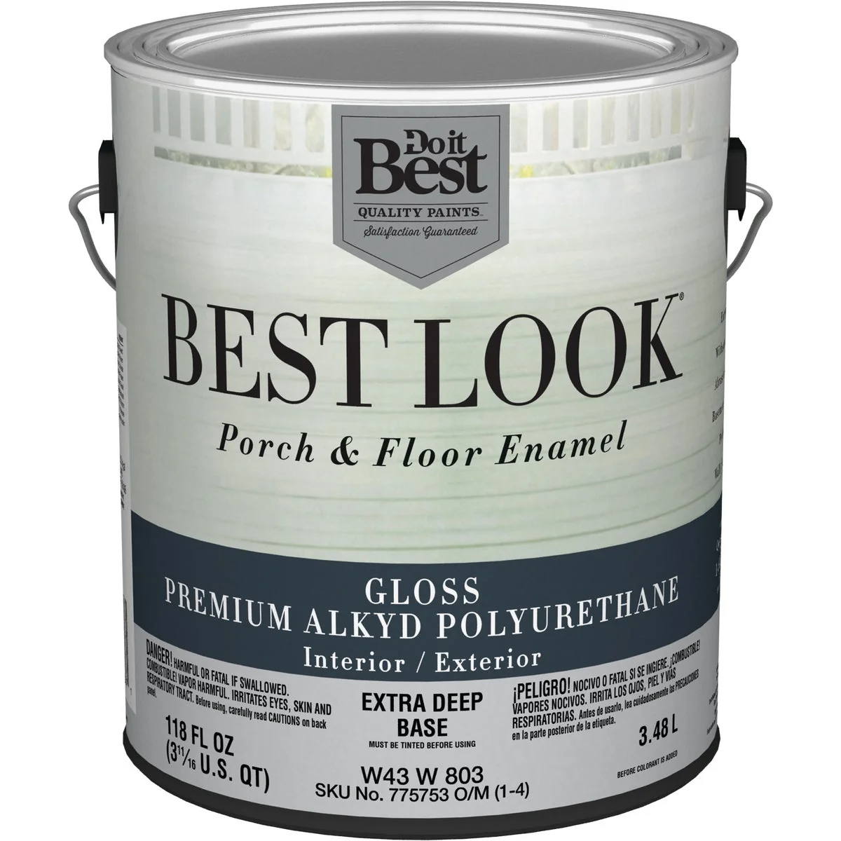 Superior Look 1 Gal. Extra Deep Base Polyurethane Gloss Porch Floor Enamel Recyclable