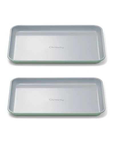 Genuine Non Stick Ceramic Small Baking Sheet Duo 2 Count Smooth