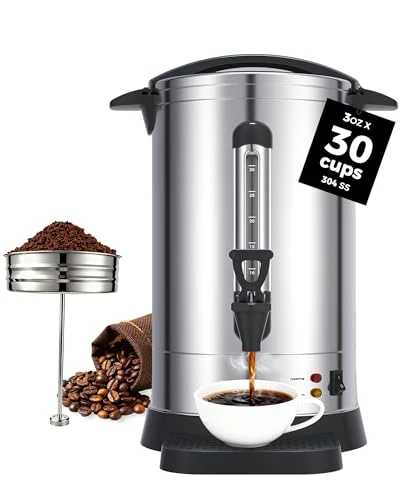 Expertly Made 30 Cup Commercial Coffee Urn 30 Count Convenient