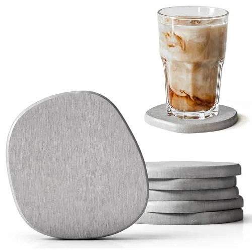 Prestigious 6 Pack Diatomite Absorbent Coasters for Drinks 6 Count Efficient