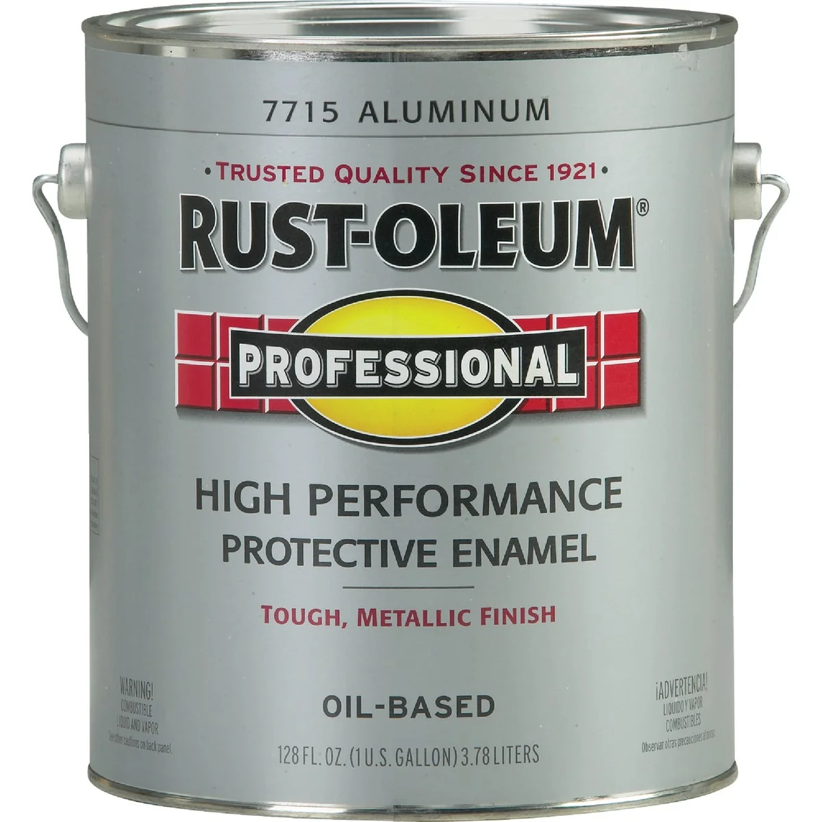 High-End Rust-Oleum Professional Oil Based Gloss Protective Rust Control Enamel Aluminum 1 Gal. Genuine
