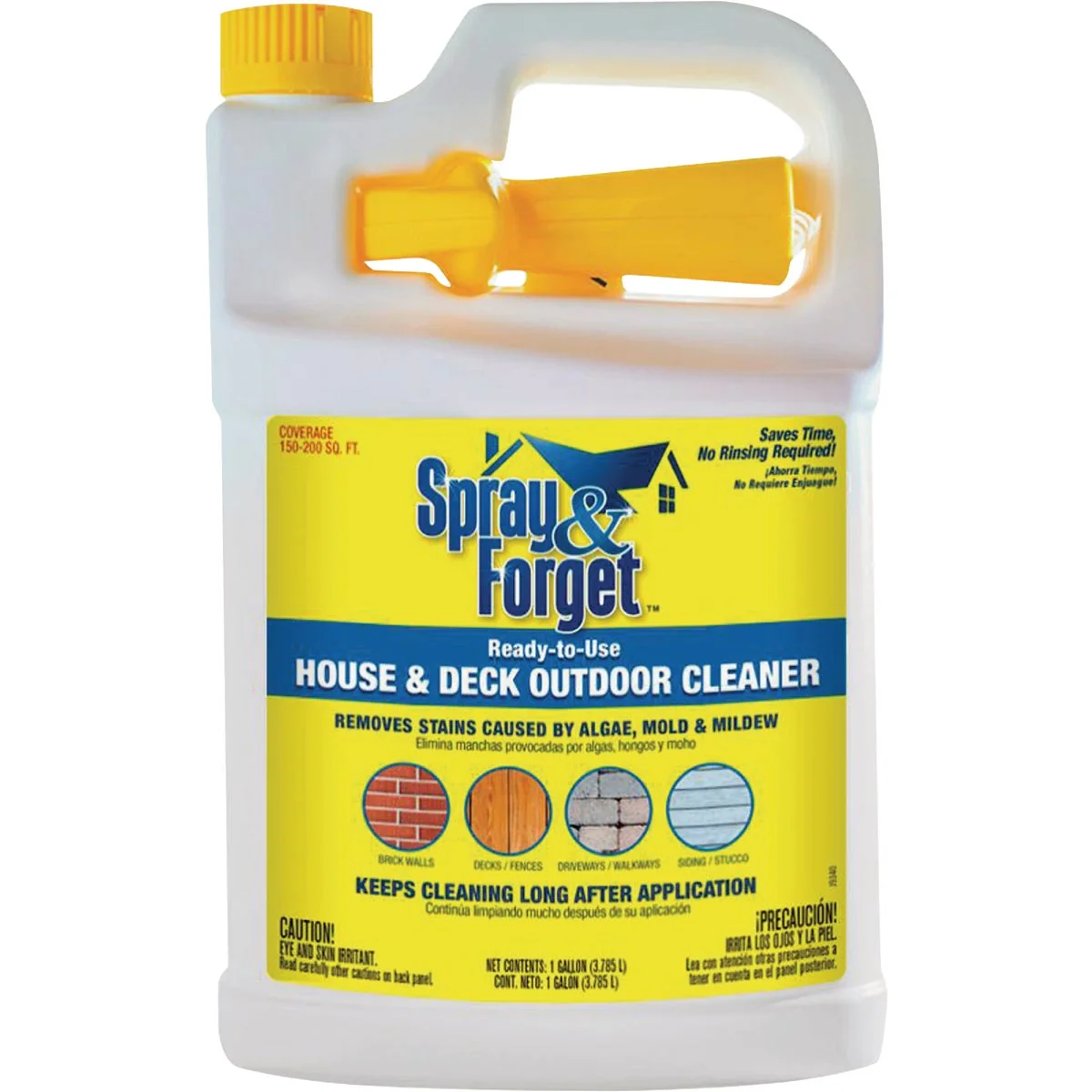 Prestigious Spray Forget 1 Gal. Ready-to-Use House Deck Outdoor Cleaner Crafted