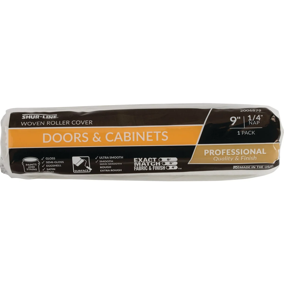Pure Shur-Line 9 In. x 1 4 In. Doors Cabinets Woven Fabric Roller Cover Effective