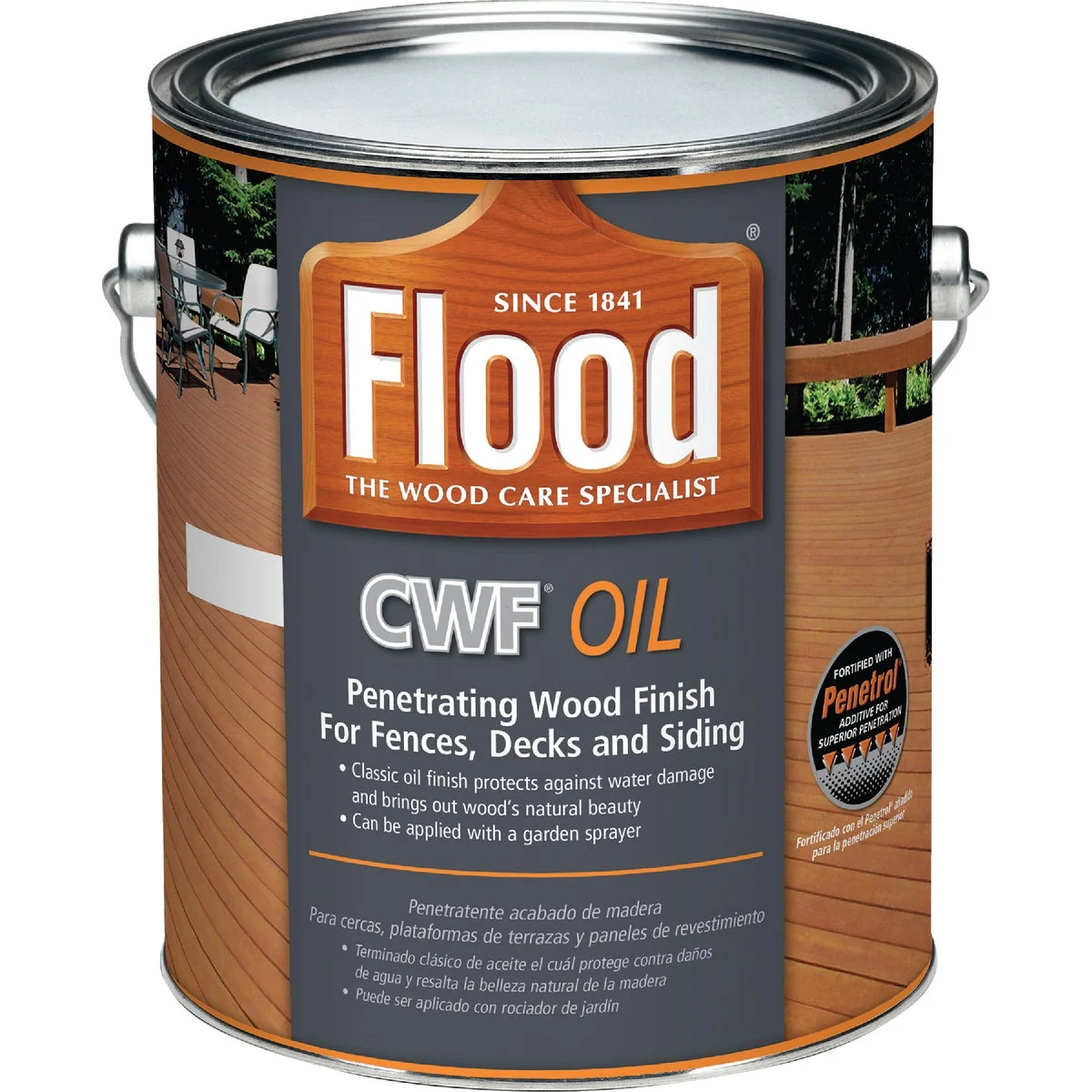 Crafted Flood CWF Alkyd Oil Base Natural Wood Finish Natural 1 Gal. Classic
