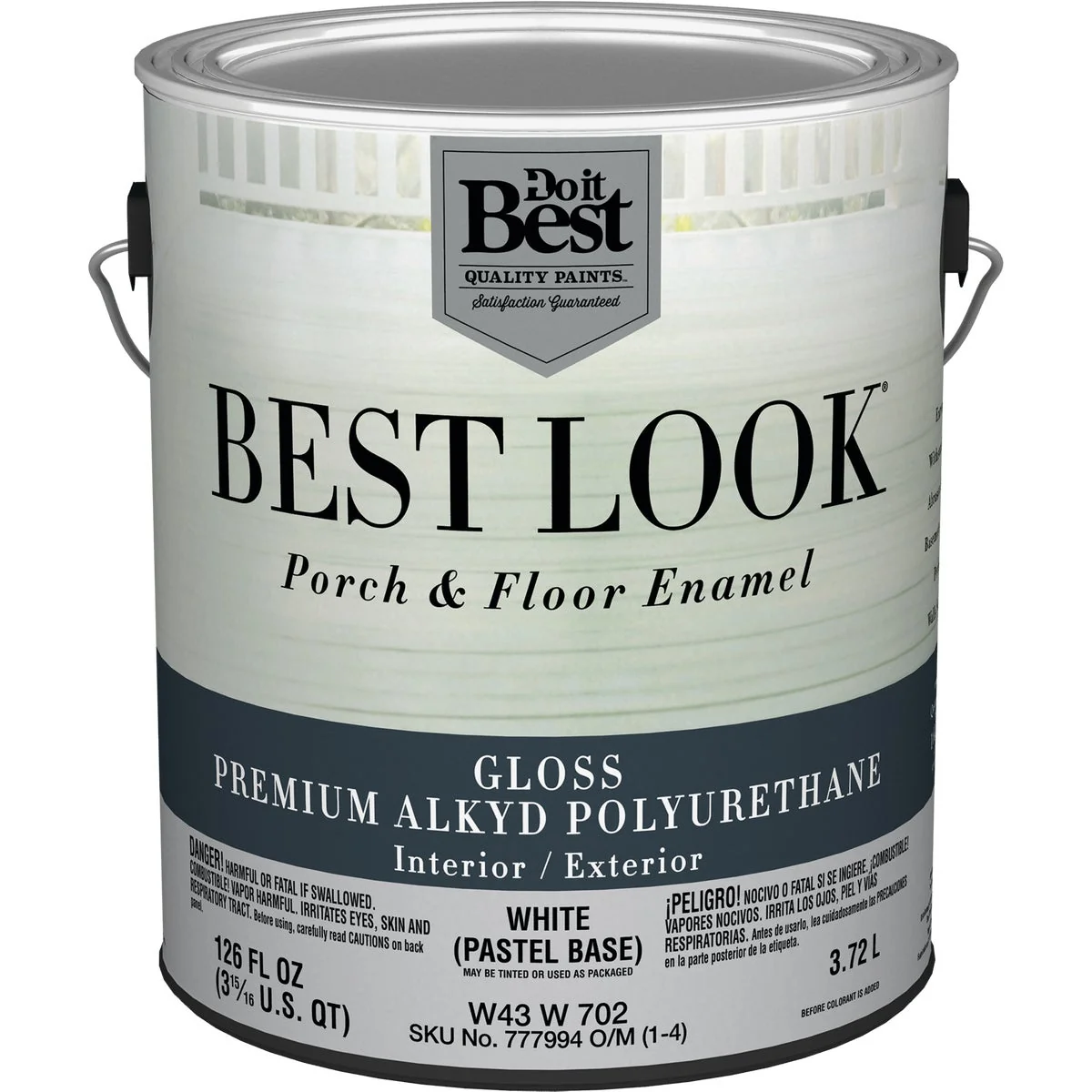 Effective Look 1 Gal. White Pastel Base Polyurethane Gloss Porch Floor Enamel Refined