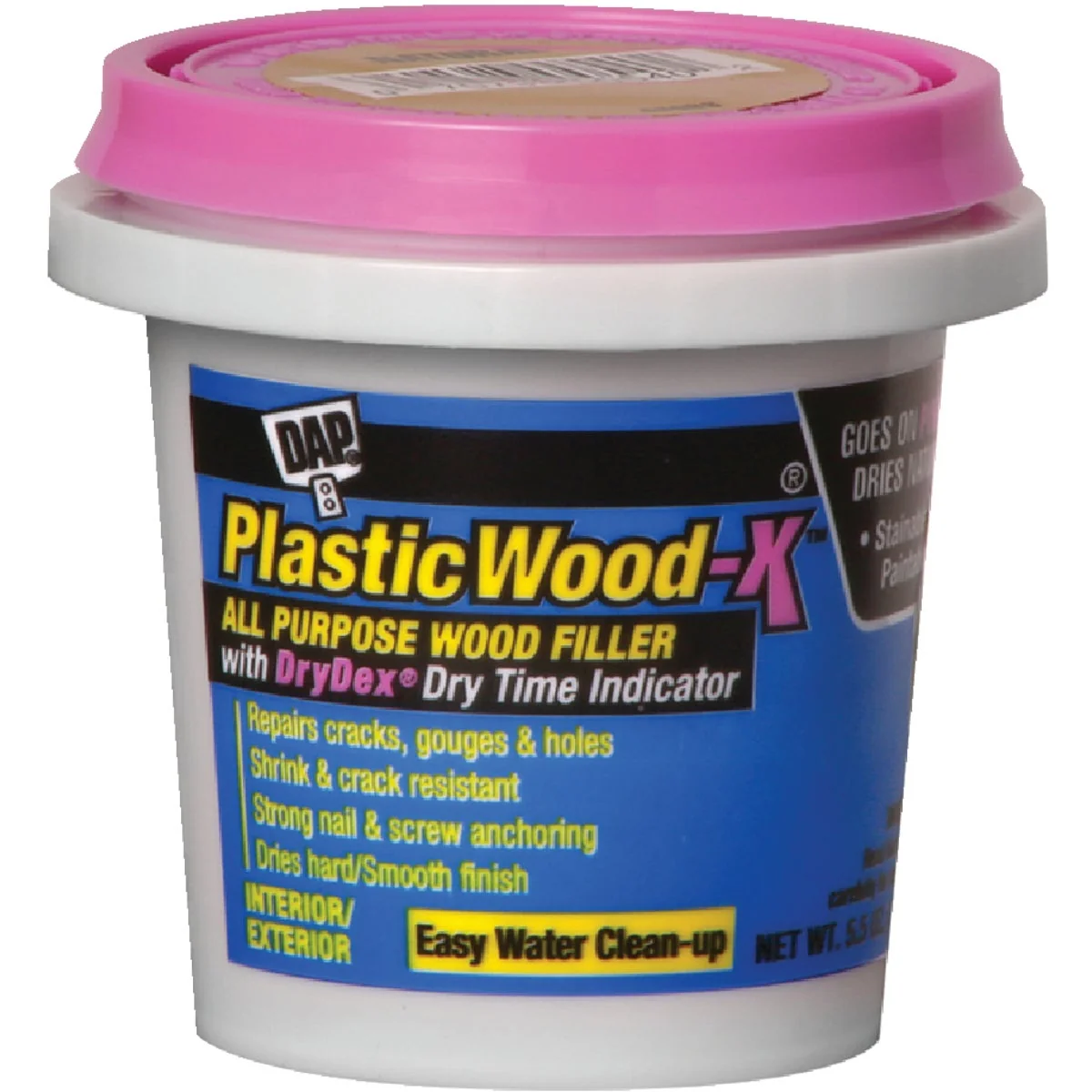 Excellent Dap Plastic Wood-X 5.5 Oz. All Purpose Wood Filler with DryDex Dry Time Indicator Refined