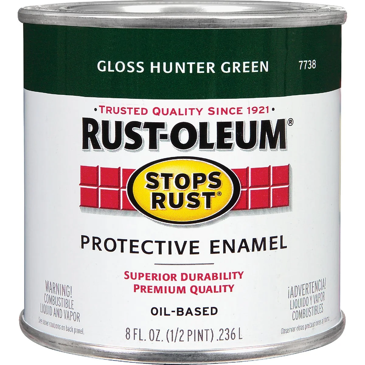 Minimalist Rust-Oleum Stops Rust Oil Based Gloss Protective Rust Control Enamel Hunter Green 1 2 Pt. Versatile