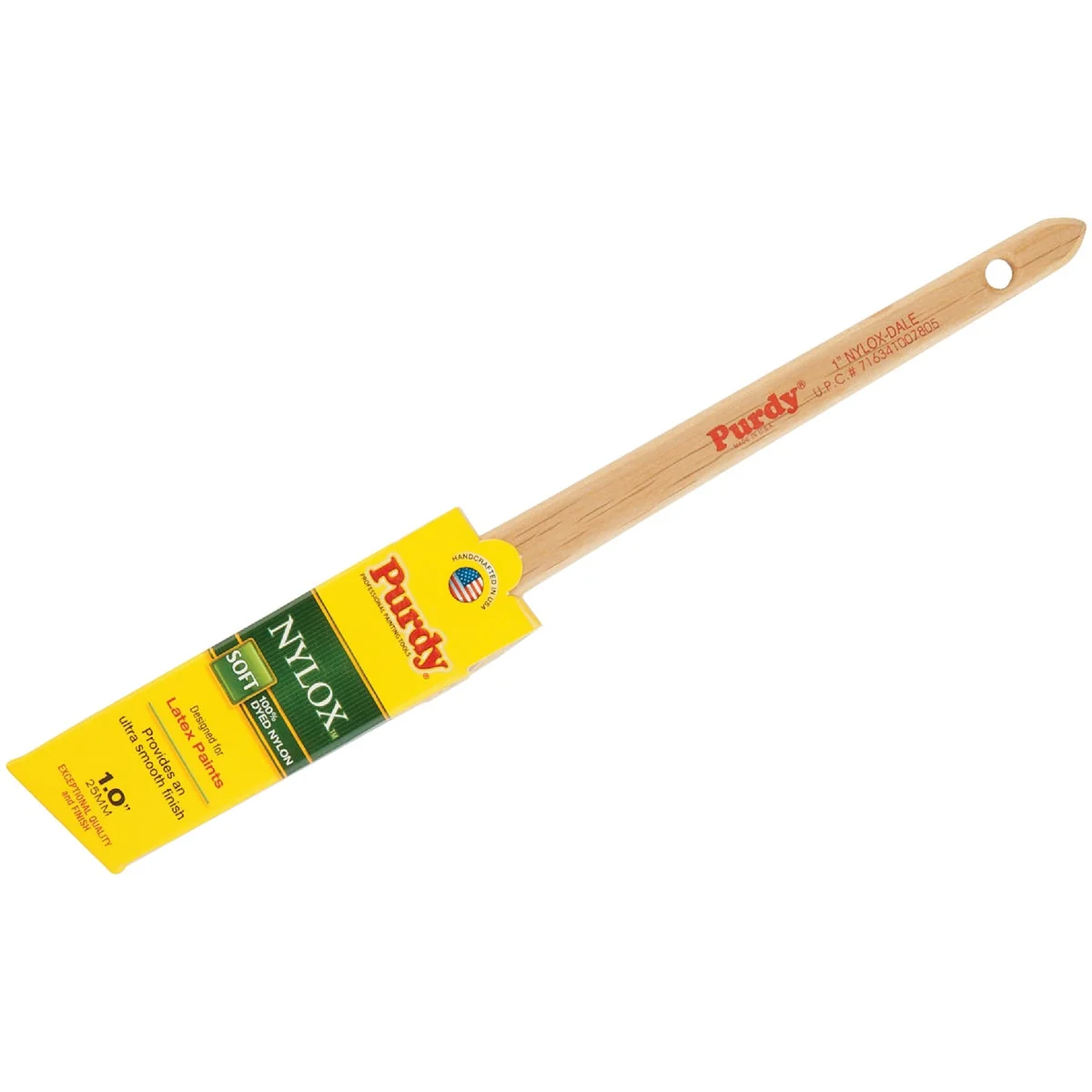 Original Purdy Nylox Dale 1 In. Angular Trim Soft Paint Brush Relaxed