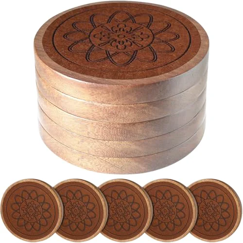 User-Friendly Wood Coasters for Drinks Practical
