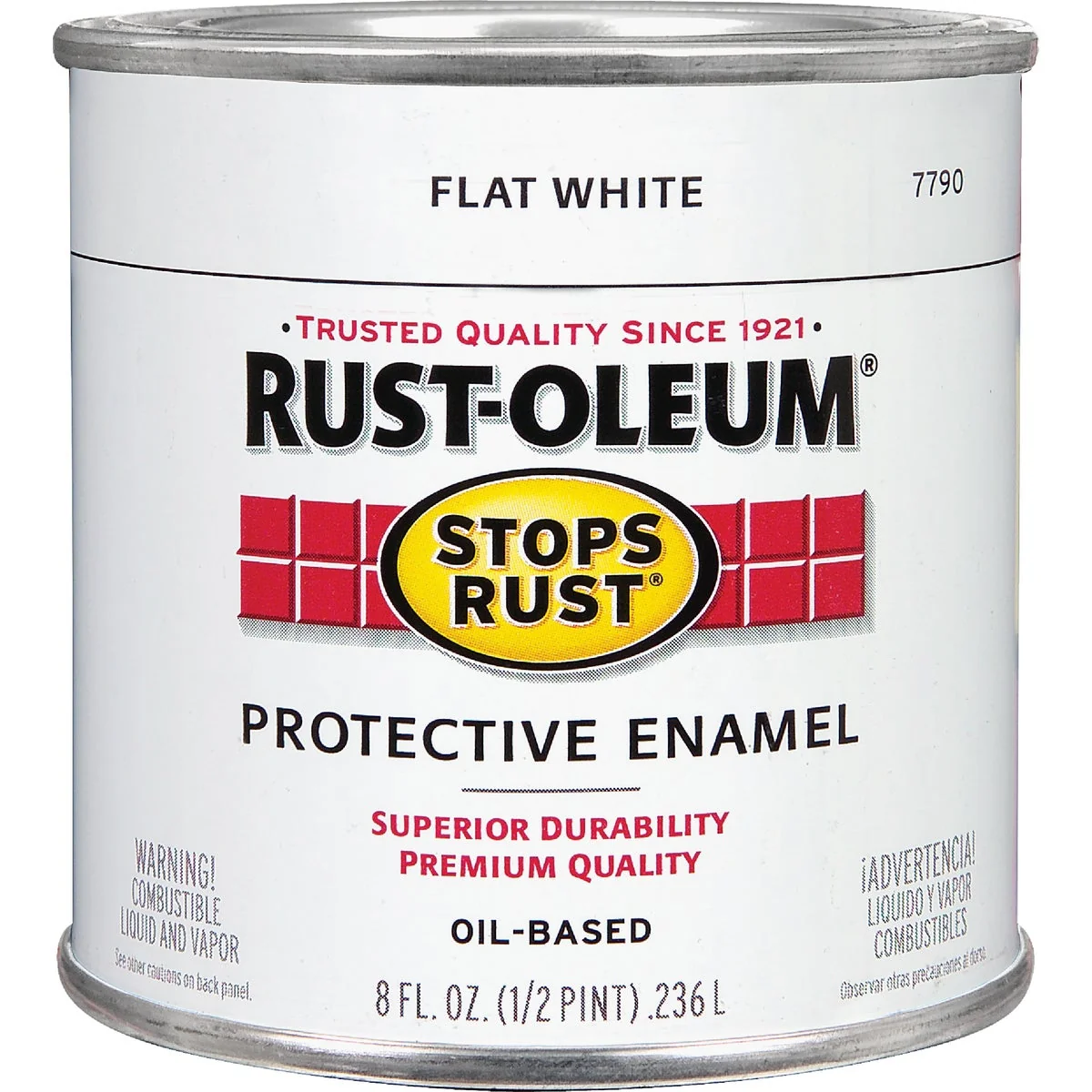 Expertly Made Rust-Oleum Stops Rust Oil Based Flat Protective Rust Control Enamel White 1 2 Pt. Crafted