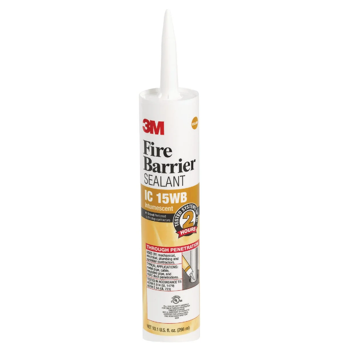 Versatile 3M 10.1 Oz. 3-Hour Fire Barrier Sealant Yellow User-Friendly