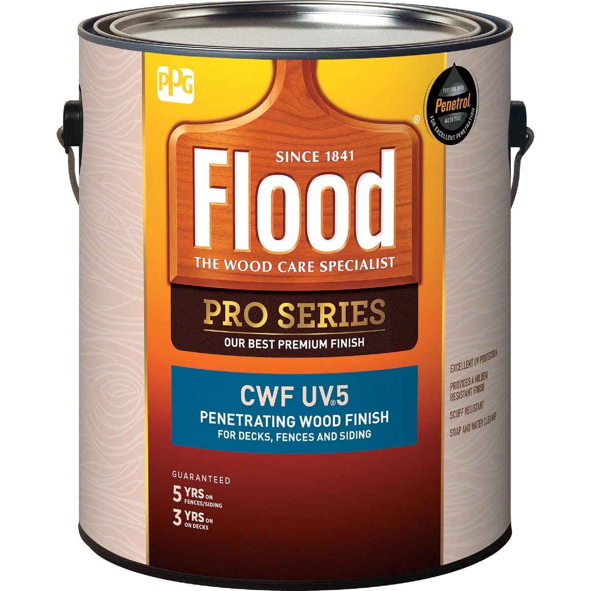 Crafted Flood CWF – UV5 Pro Series Wood Finish Exterior Stain Cedar 1 Gal. High-Performance