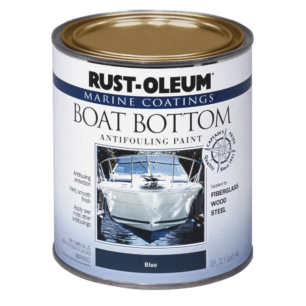 Proven Rust-Oleum Satin Marine Boat Antifouling Paint Blue 1 Qt. Authentic